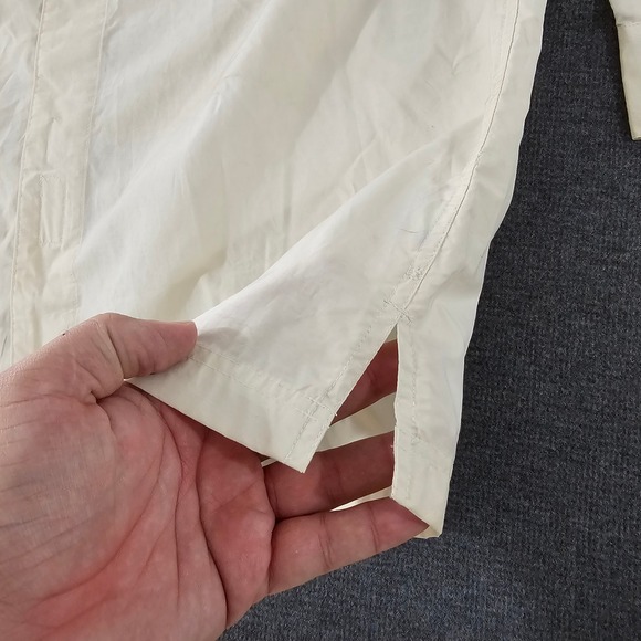 Arizona Jean Co Mens XL Hooded Field Jacket Cream Cotton Nylon Light Parka Coat - Picture 11 of 14